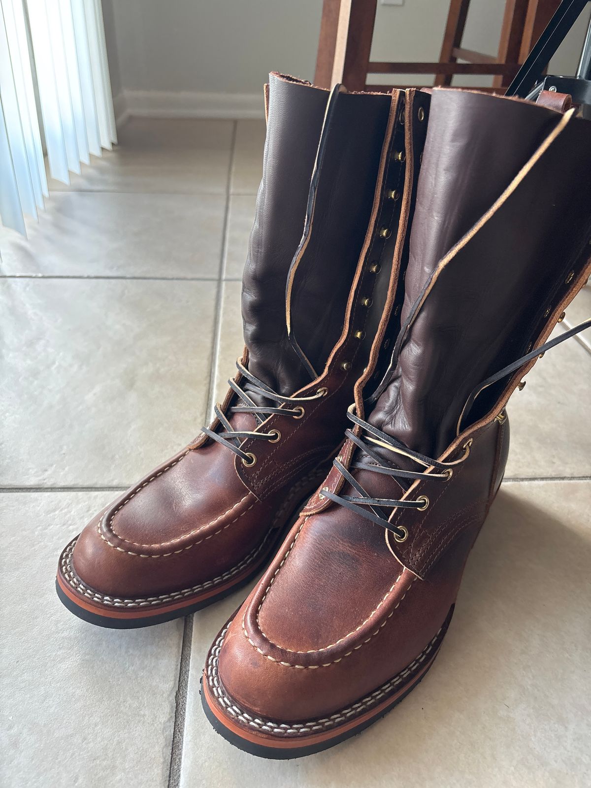Photo by Wabash_King on February 11, 2025 of the Nicks Moc Toe in Italian Brown Cypress.
