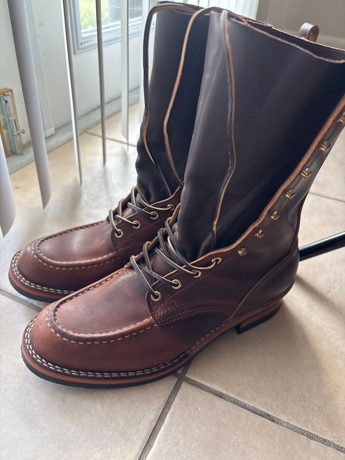 Photo by Wabash_King on February 11, 2025 of the Nicks Moc Toe in Italian Brown Cypress.