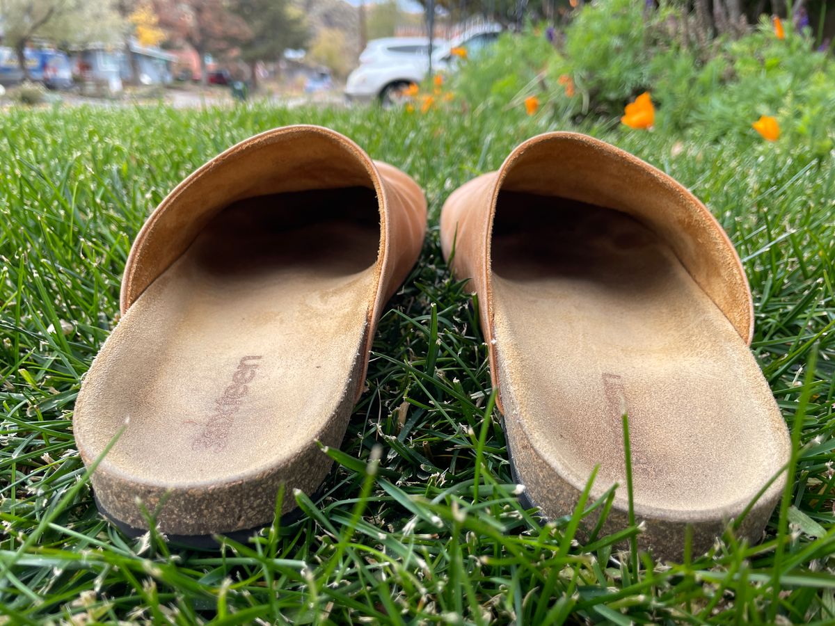 Photo by jacobbingham on November 4, 2025 of the 3sixteen Calf Leather Mules in Natural Calf Leather.