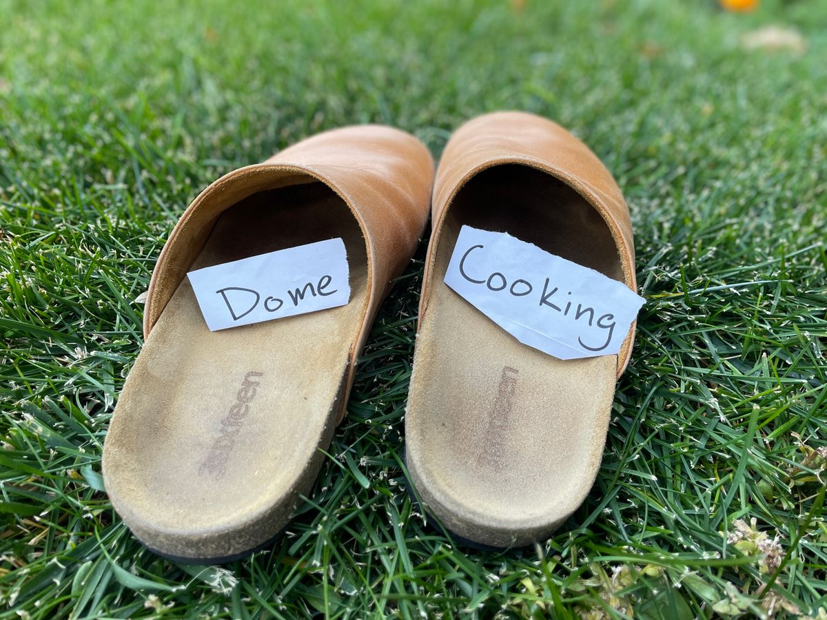 Photo by jacobbingham on November 4, 2025 of the 3sixteen Calf Leather Mules in Natural Calf Leather.