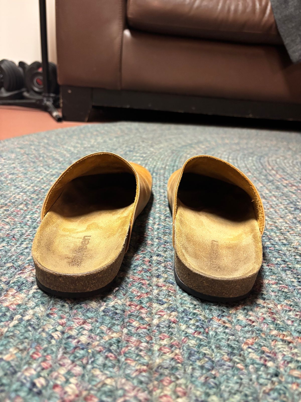 Photo by jacobbingham on December 6, 2025 of the 3sixteen Calf Leather Mules in Natural Calf Leather.