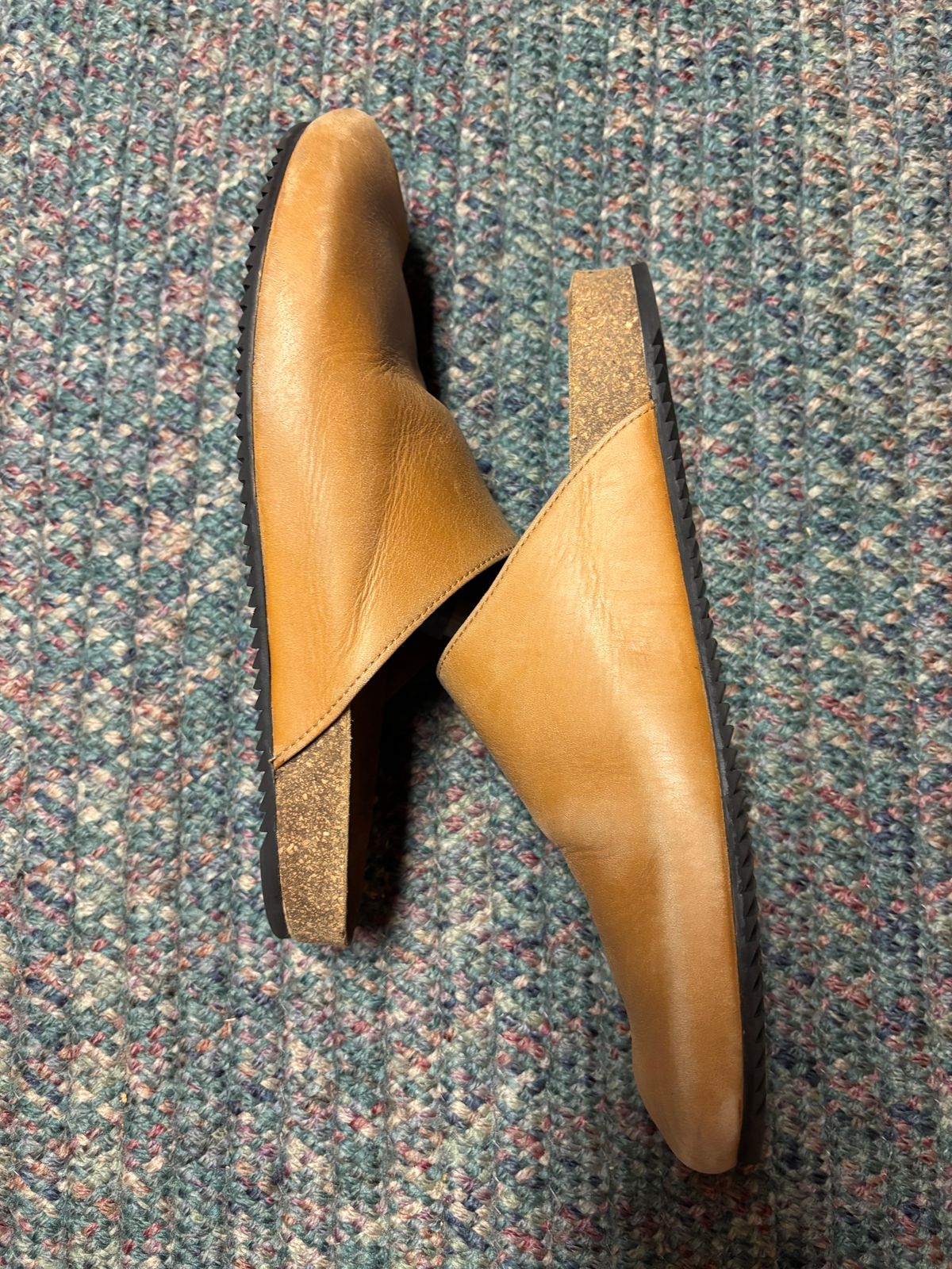 Photo by jacobbingham on January 6, 2026 of the 3sixteen Calf Leather Mules in Natural Calf Leather.