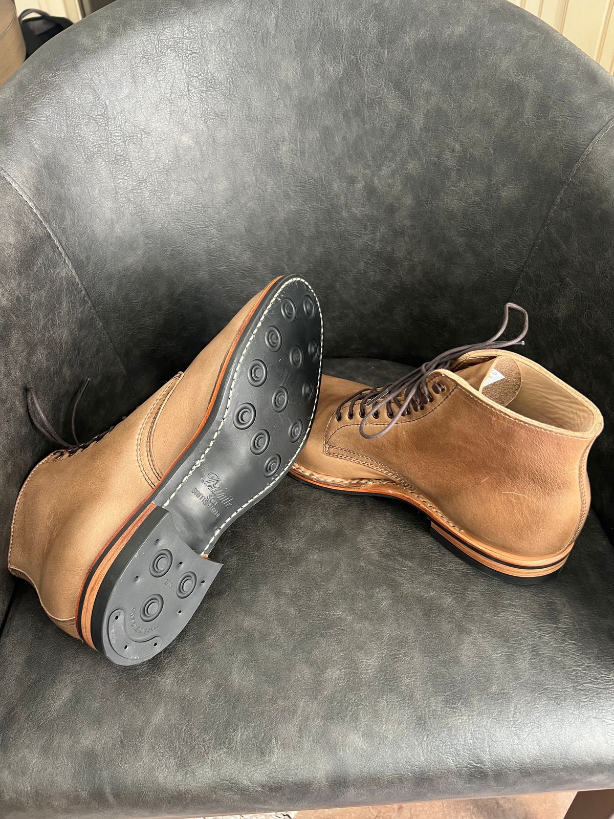 Photo by nolangilo on August 12, 2025 of the White's Stevens (Plain Toe) in Horween Natural Chromexcel.