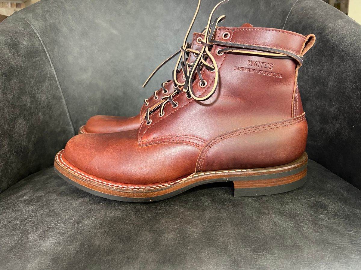 Photo by nolangilo on August 25, 2025 of the White's 350 Cruiser in Seidel British Tan Double Shot.