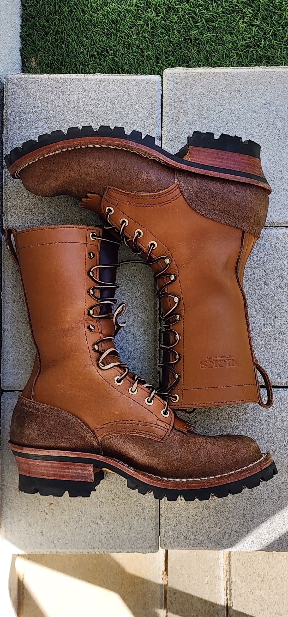 Photo by Rudey on December 5, 2024 of the Nicks DomePro in Seidel 1964 Tan Roughout & Seidel 1964 Tan.