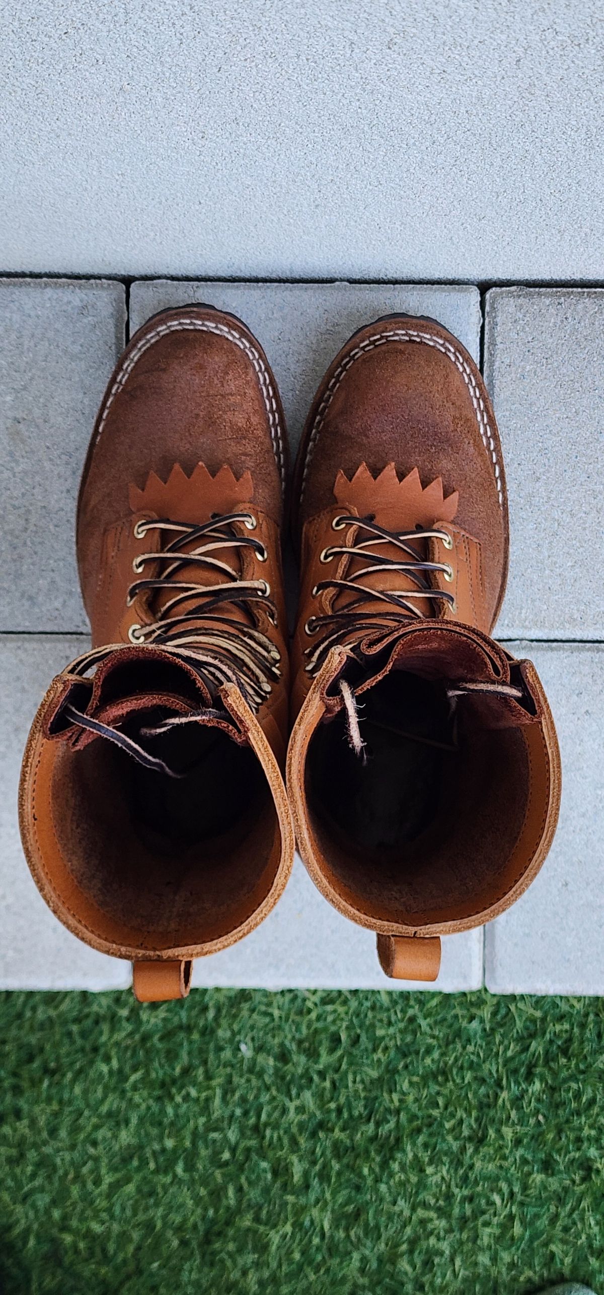 Photo by Rudey on February 5, 2025 of the Nicks DomePro in Seidel 1964 Tan Roughout & Seidel 1964 Tan.