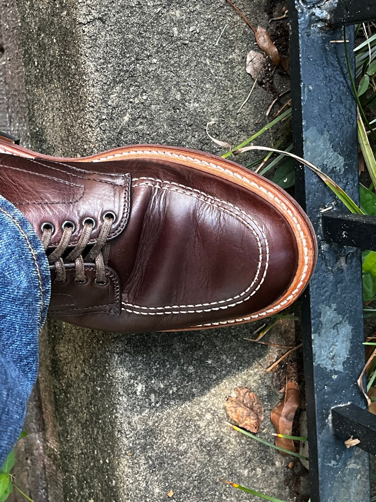 Photo by LordDonnington on September 4, 2025 of the Alden Indy Boot in Horween Brown Chromexcel.