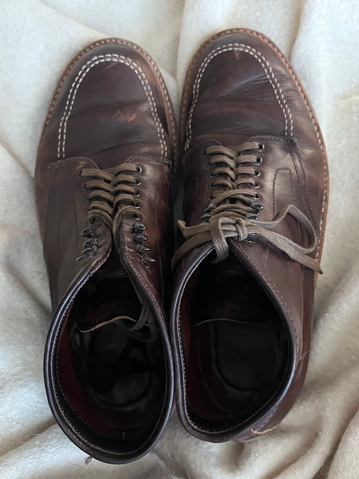 Photo by LordDonnington on November 5, 2025 of the Alden Indy Boot in Horween Brown Chromexcel.