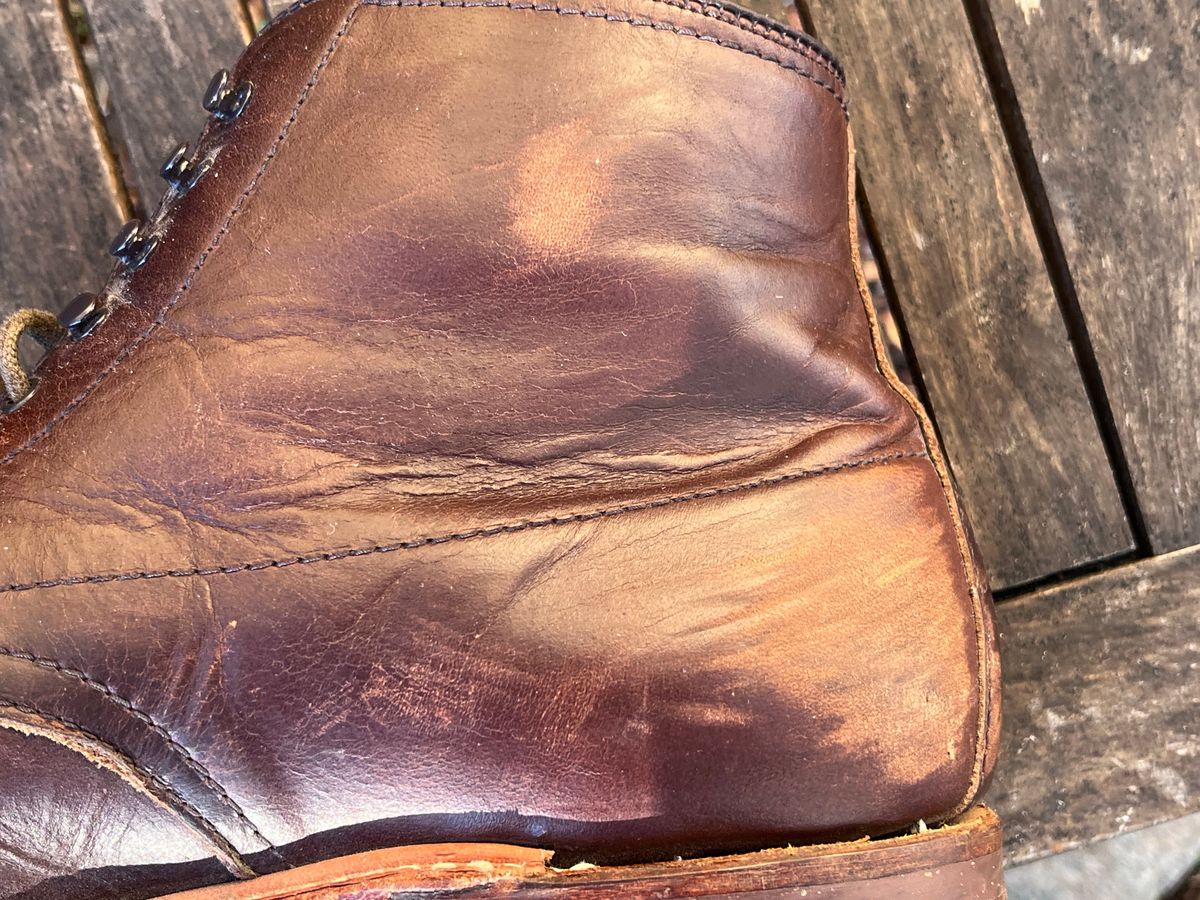 Photo by LordDonnington on December 3, 2025 of the Alden Indy Boot in Horween Brown Chromexcel.