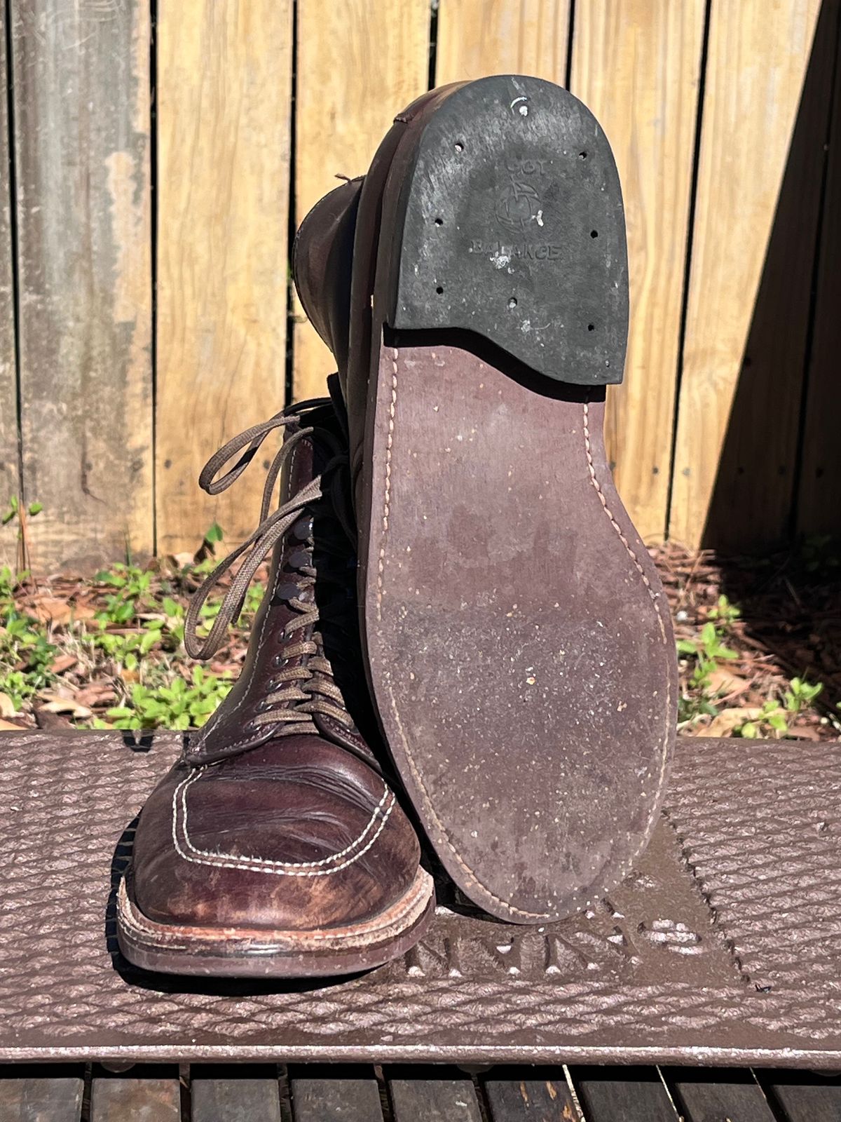 Photo by LordDonnington on January 1, 2026 of the Alden Indy Boot in Horween Brown Chromexcel.