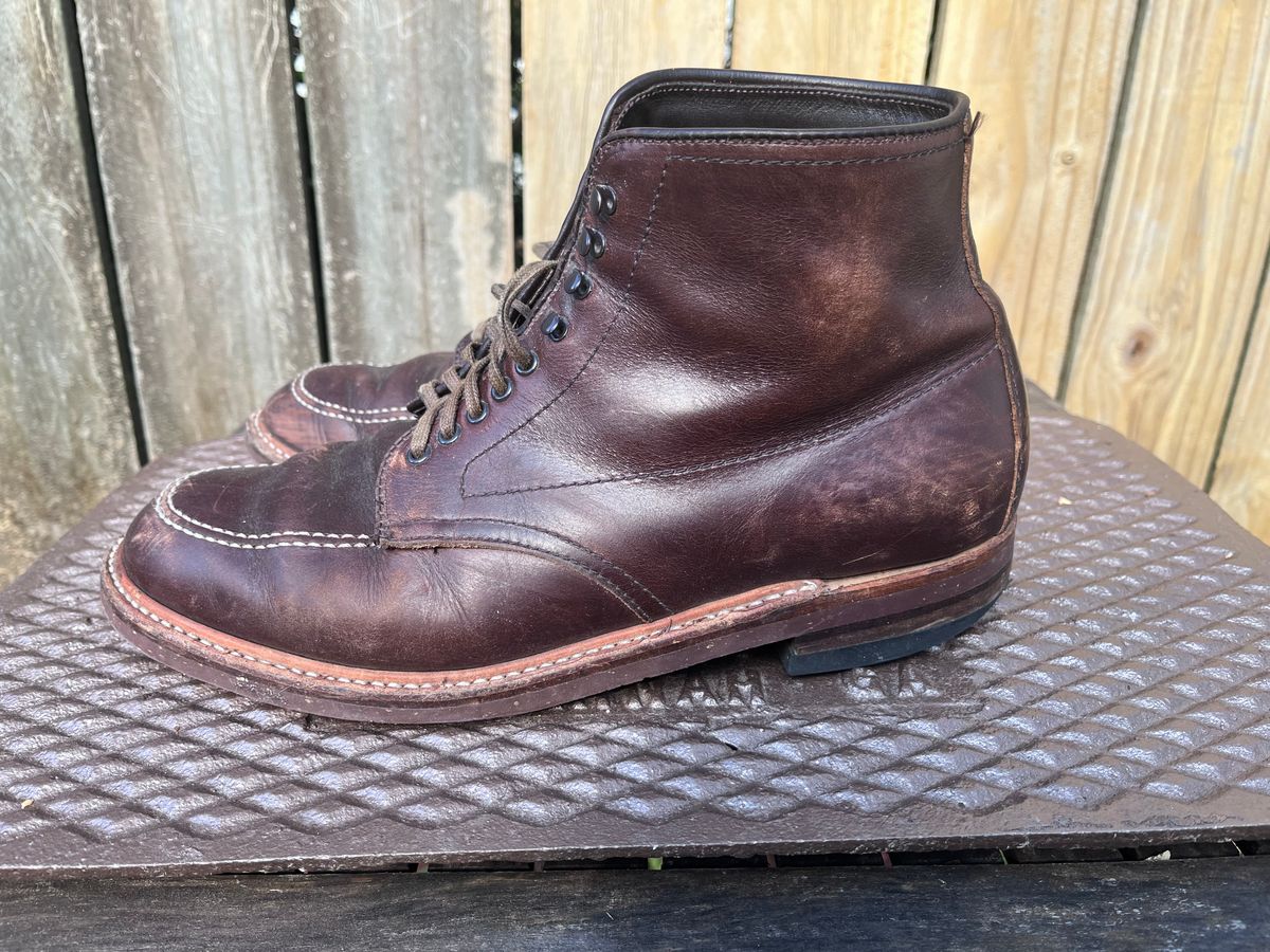 Photo by LordDonnington on February 3, 2026 of the Alden Indy Boot in Horween Brown Chromexcel.