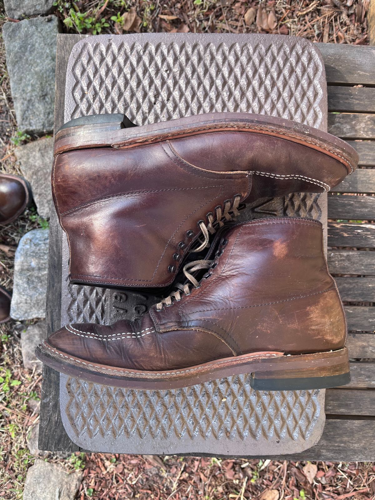 Photo by LordDonnington on February 3, 2026 of the Alden Indy Boot in Horween Brown Chromexcel.