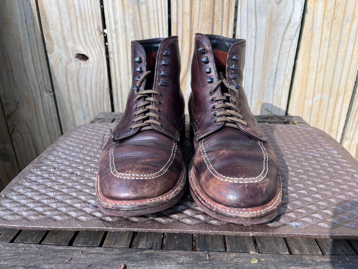 Photo by LordDonnington on March 3, 2026 of the Alden Indy Boot in Horween Brown Chromexcel.