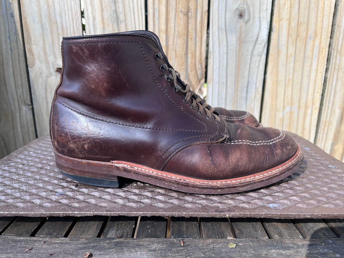 Photo by LordDonnington on March 3, 2026 of the Alden Indy Boot in Horween Brown Chromexcel.