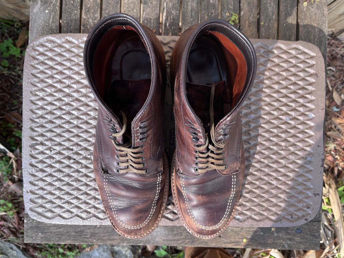 Photo by LordDonnington on March 3, 2026 of the Alden Indy Boot in Horween Brown Chromexcel.