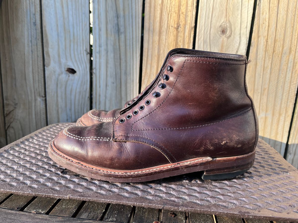 Photo by LordDonnington on March 31, 2026 of the Alden Indy Boot in Horween Brown Chromexcel.