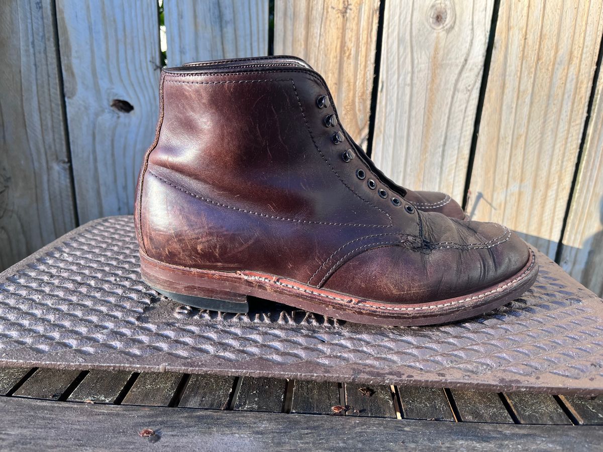 Photo by LordDonnington on March 31, 2026 of the Alden Indy Boot in Horween Brown Chromexcel.