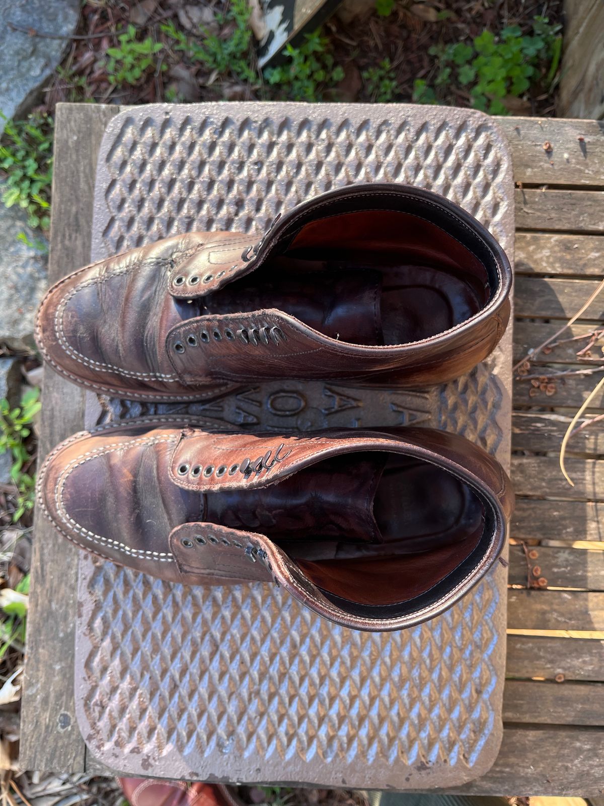 Photo by LordDonnington on March 31, 2026 of the Alden Indy Boot in Horween Brown Chromexcel.