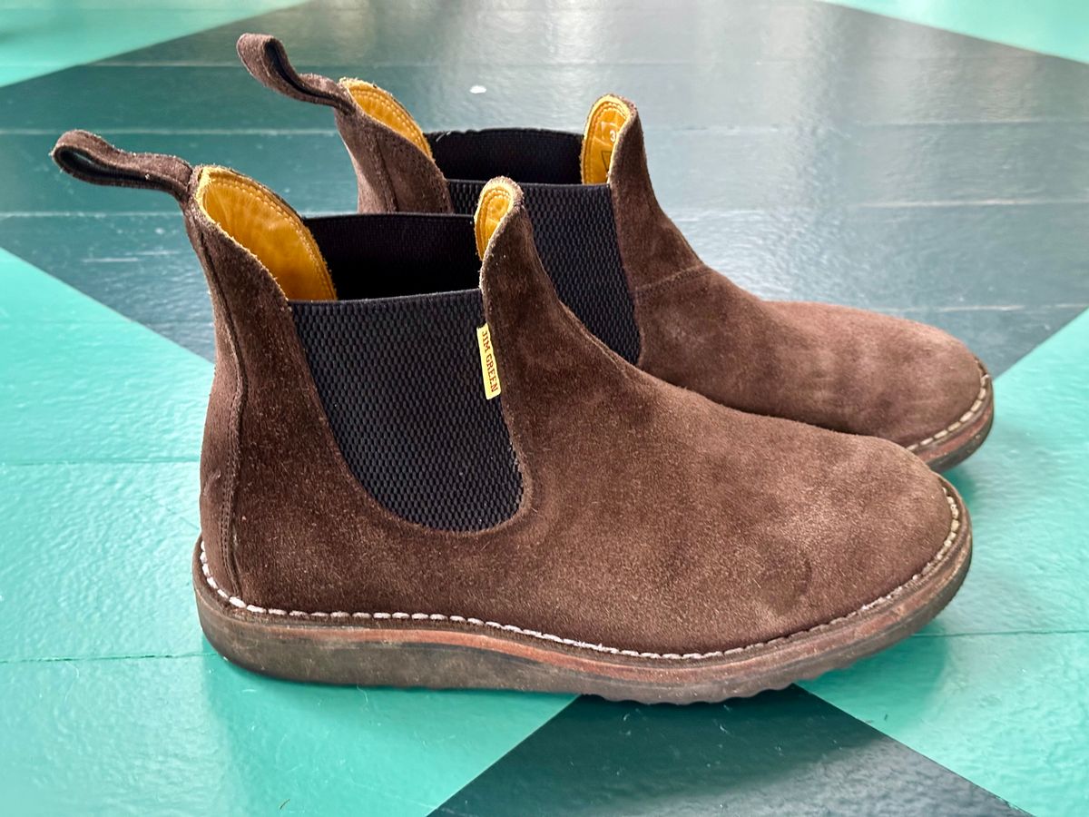 Photo by eschaye on December 5, 2025 of the Jim Green Stockman in Houston Brown Rough Out.