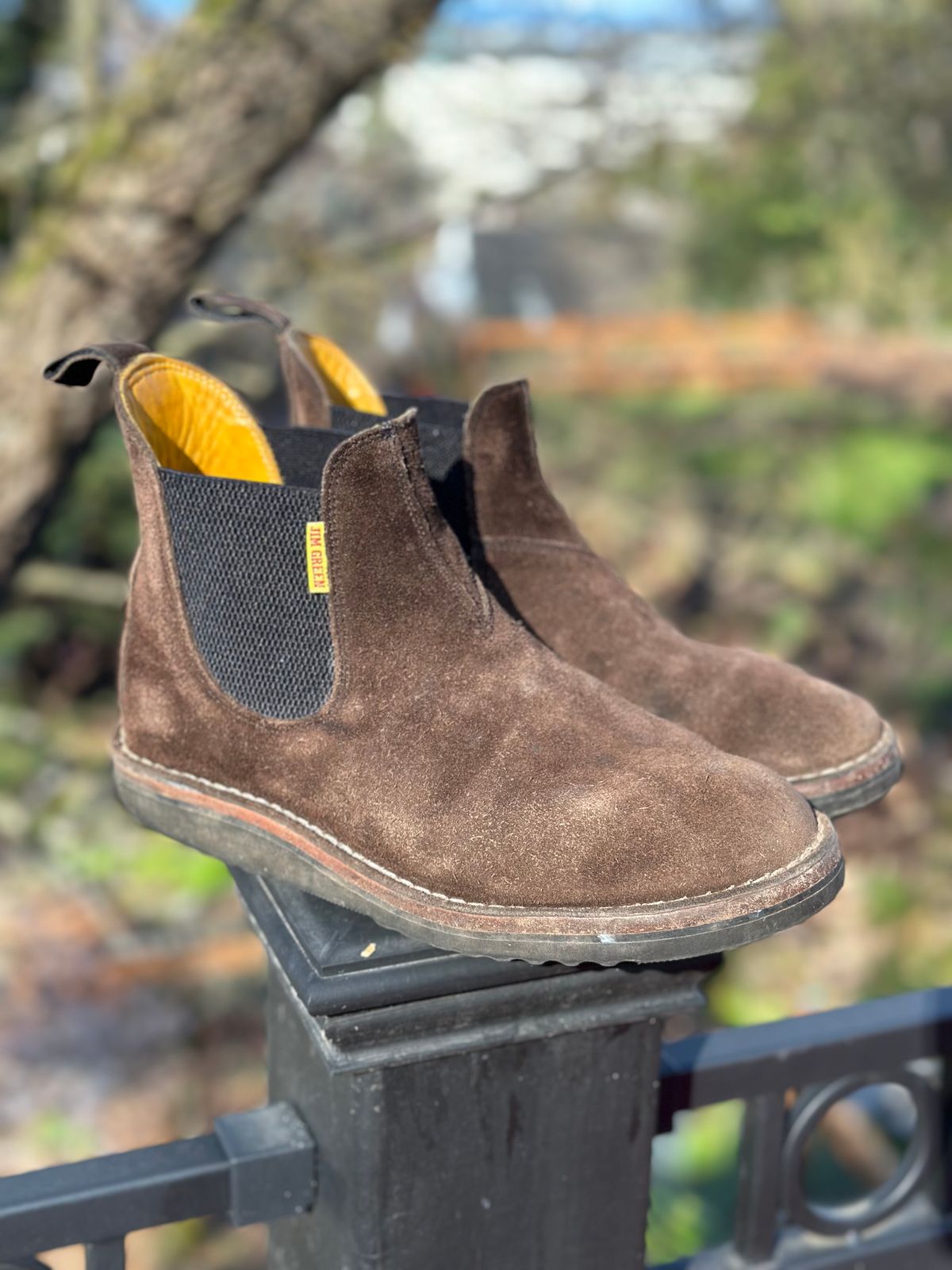 Photo by eschaye on March 4, 2026 of the Jim Green Stockman in Houston Brown Rough Out.