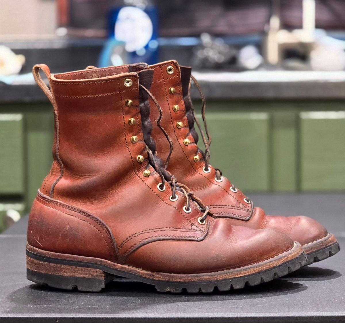 Photo by Tankman613 on April 1, 2025 of the Nicks DomePro in Wickett & Craig Natural Veg Tan.