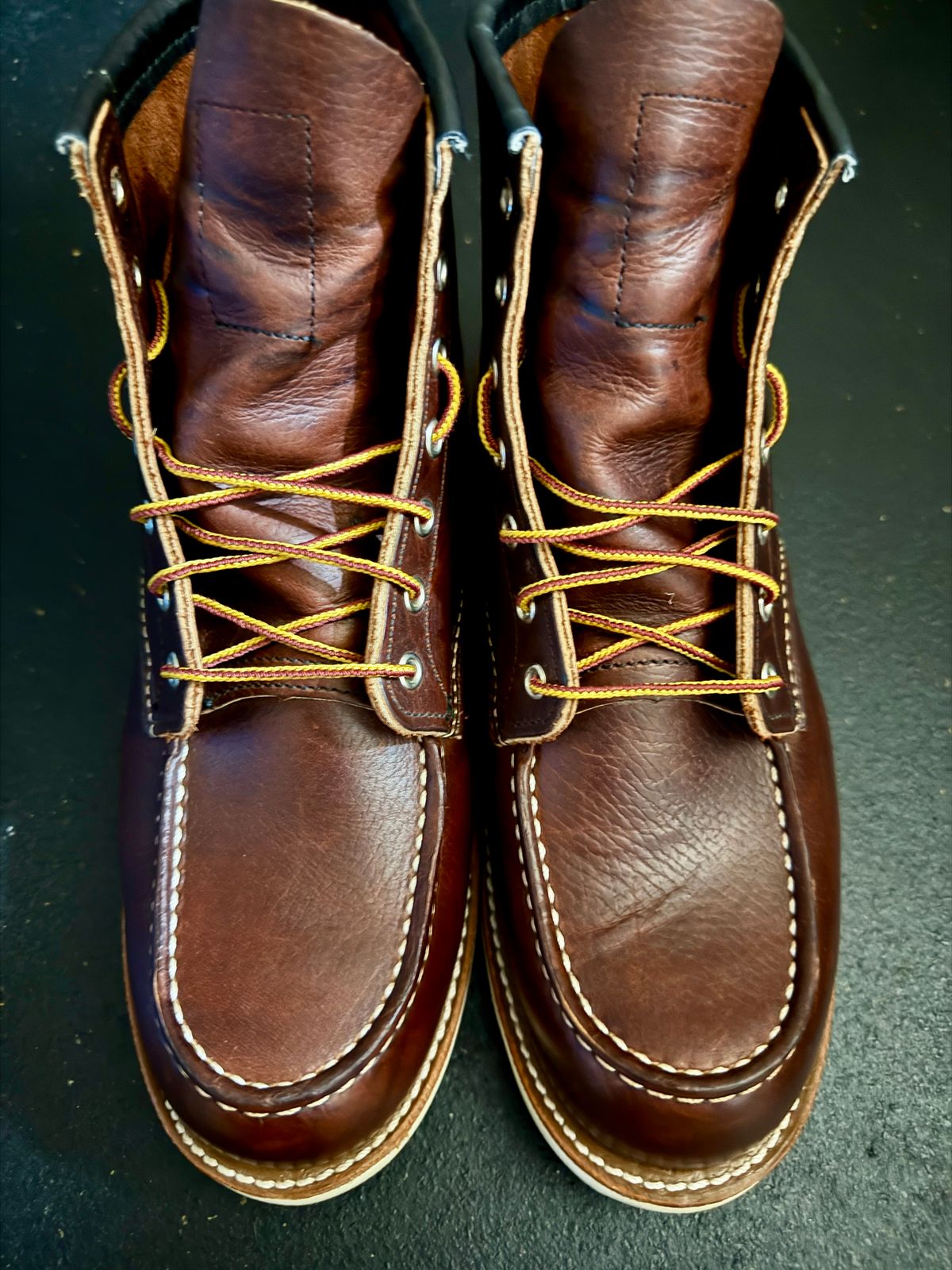 Photo by Michael on June 8, 2025 of the Red Wing 6-Inch Classic Moc in S.B. Foot Briar Oil Slick.