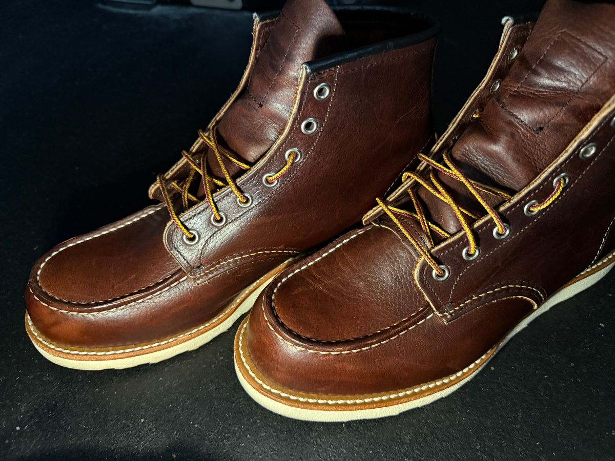 Photo by Michael on June 8, 2025 of the Red Wing 6-Inch Classic Moc in S.B. Foot Briar Oil Slick.