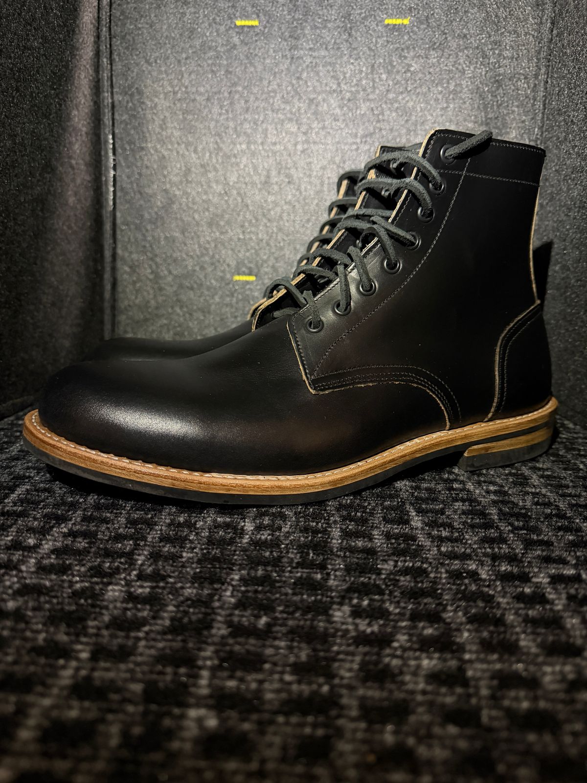 Photo by Michael on December 10, 2025 of the Oak Street Bootmakers Trench Boot in Horween Black Chromexcel.