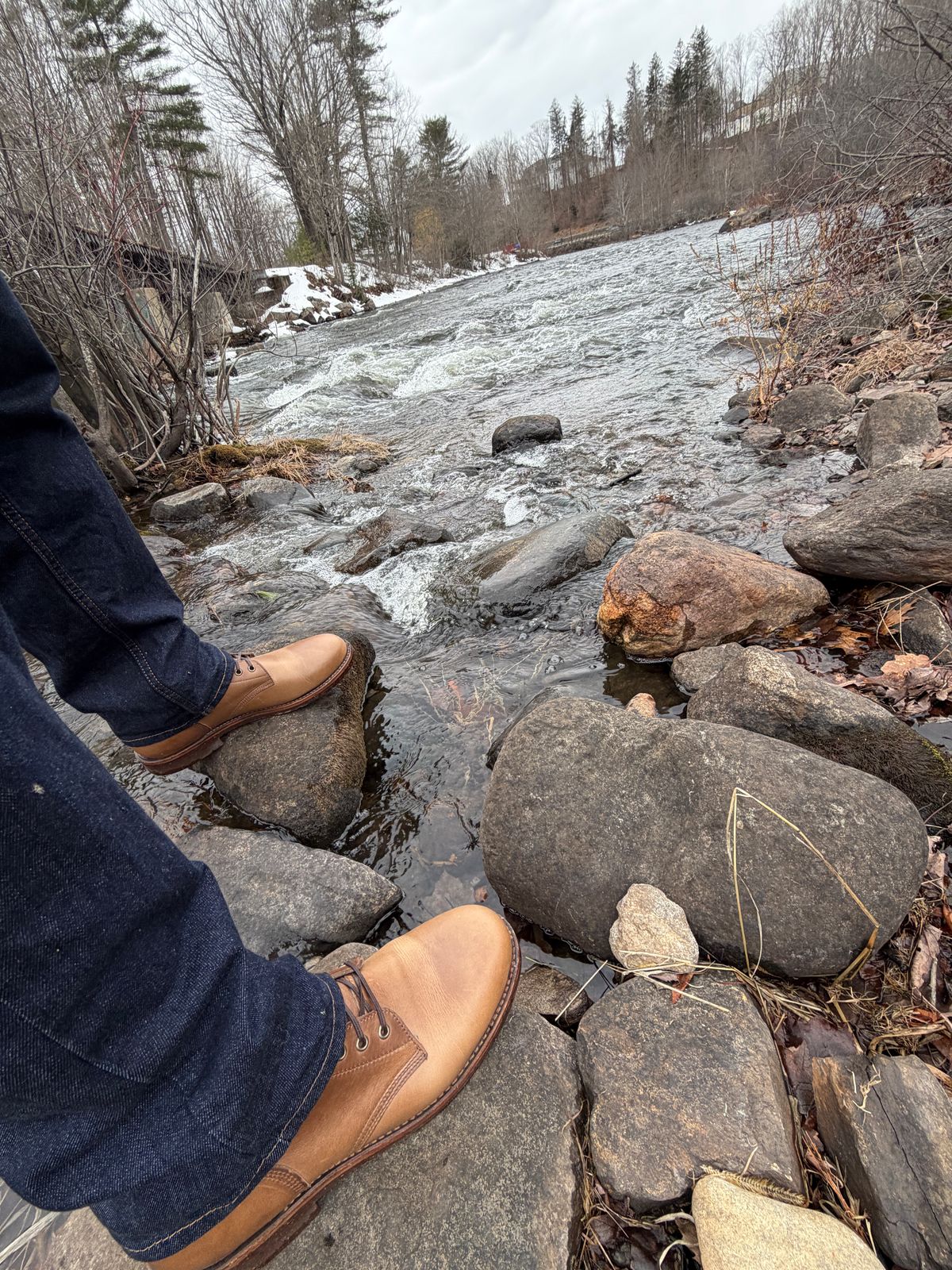 Photo by Michael on March 12, 2026 of the Oak Street Bootmakers Field Boot in Horween Natural Chromexcel.