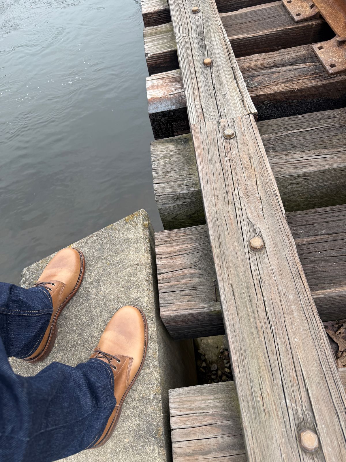 Photo by Michael on March 12, 2026 of the Oak Street Bootmakers Field Boot in Horween Natural Chromexcel.