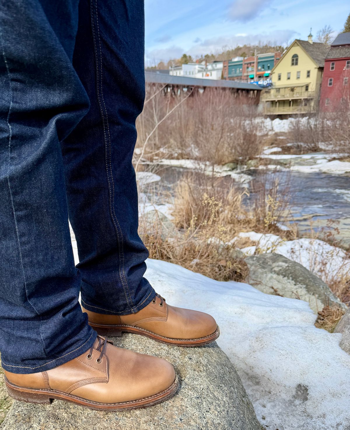 Photo by Michael on March 13, 2026 of the Oak Street Bootmakers Field Boot in Horween Natural Chromexcel.