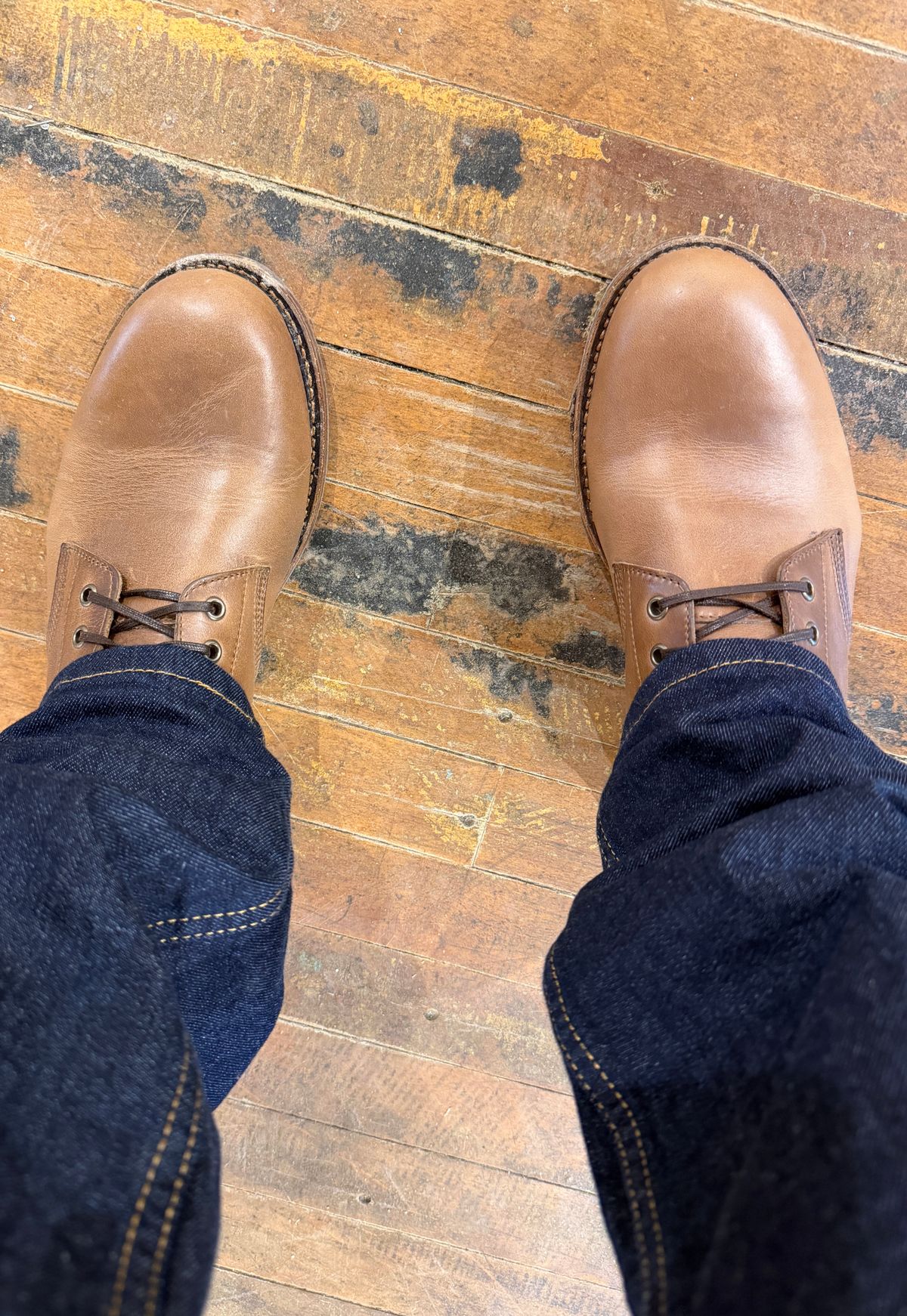 Photo by Michael on March 13, 2026 of the Oak Street Bootmakers Field Boot in Horween Natural Chromexcel.