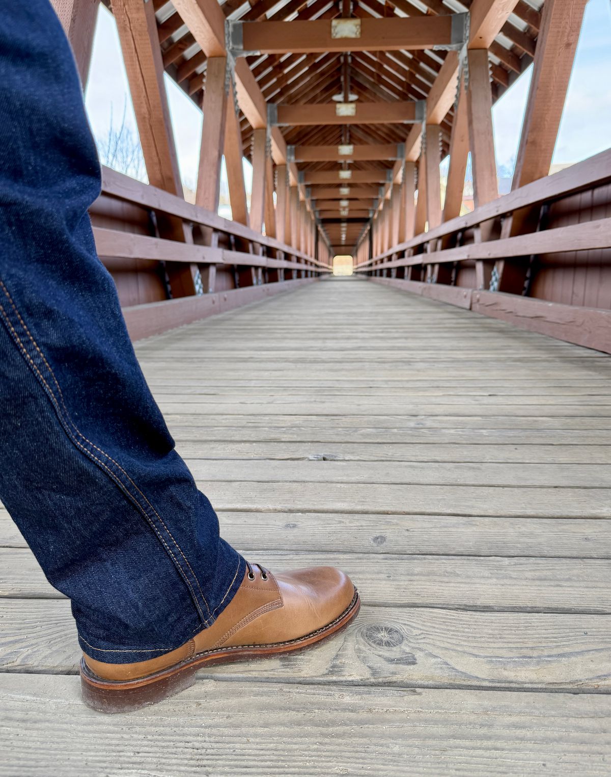 Photo by Michael on March 13, 2026 of the Oak Street Bootmakers Field Boot in Horween Natural Chromexcel.