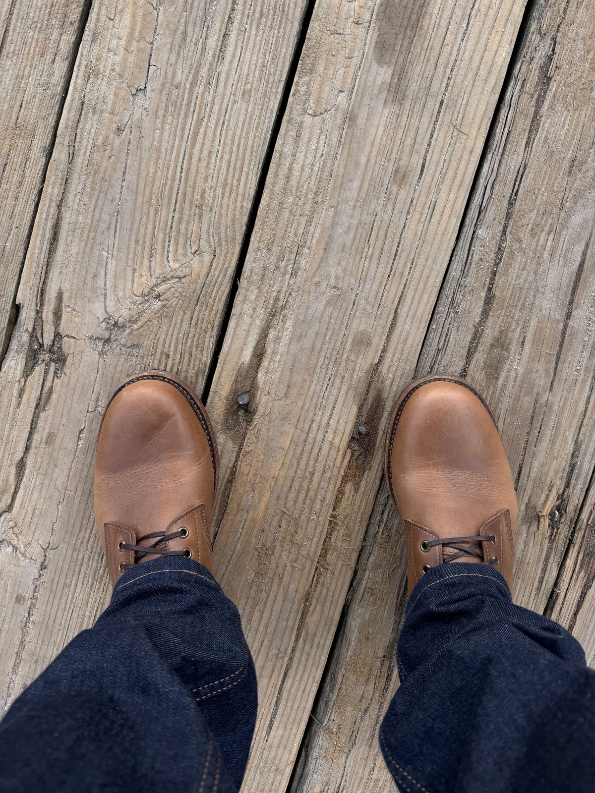 Photo by Michael on March 14, 2026 of the Oak Street Bootmakers Field Boot in Horween Natural Chromexcel.