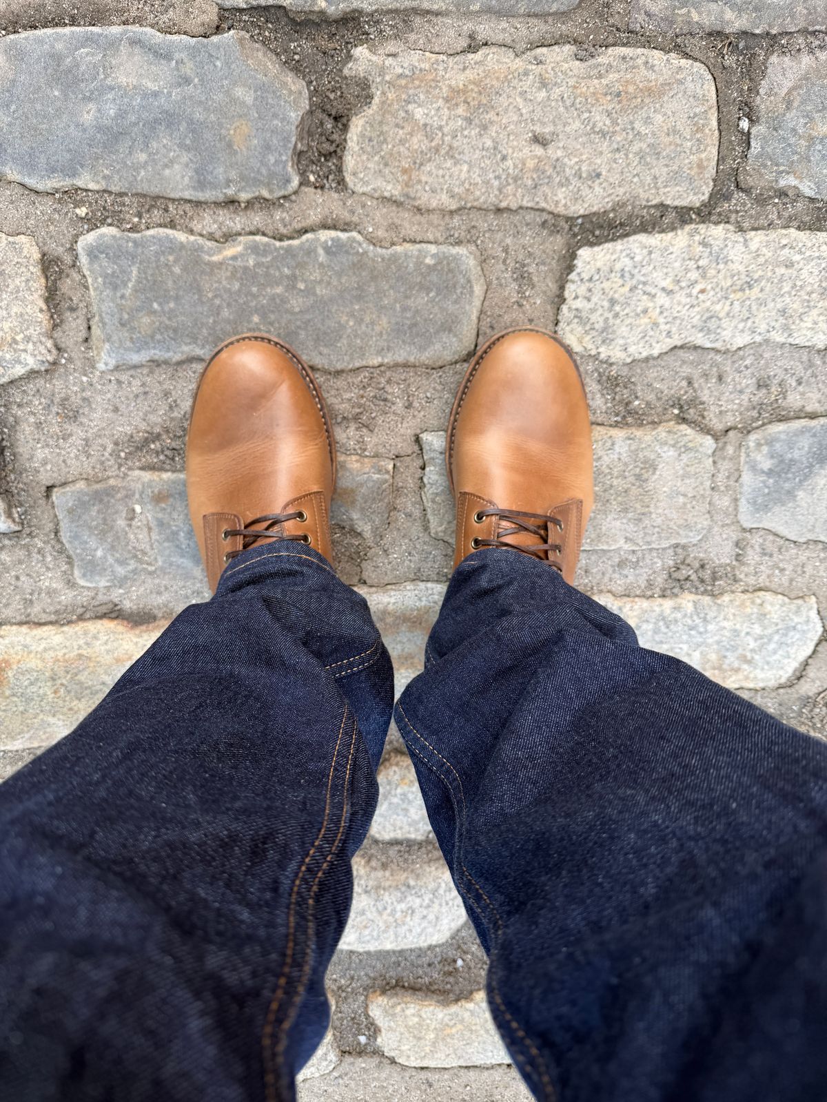 Photo by Michael on March 14, 2026 of the Oak Street Bootmakers Field Boot in Horween Natural Chromexcel.