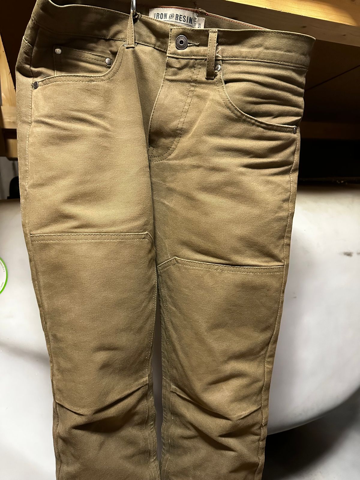 Photo by bene on February 7, 2026 of the Iron & Resin Union Work Pants in 14oz 100% cotton duck canvas.