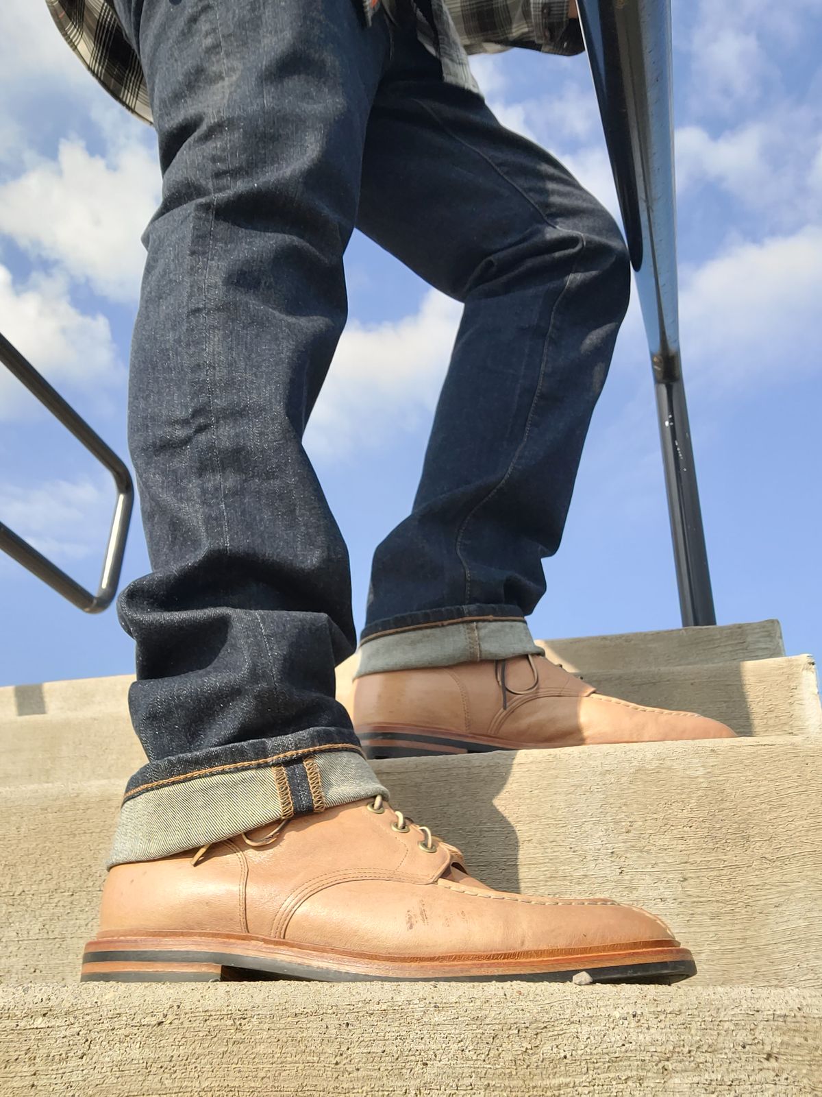 Photo by dizzle_6 on October 6, 2024 of the Grant Stone Ottawa Boot in Incas Natural Kangaroo.