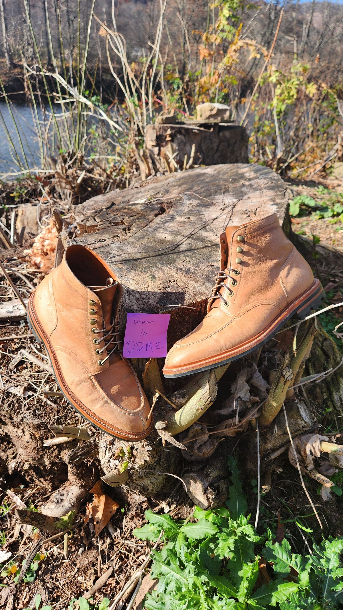 Photo by dizzle_6 on November 5, 2024 of the Grant Stone Ottawa Boot in Incas Natural Kangaroo.
