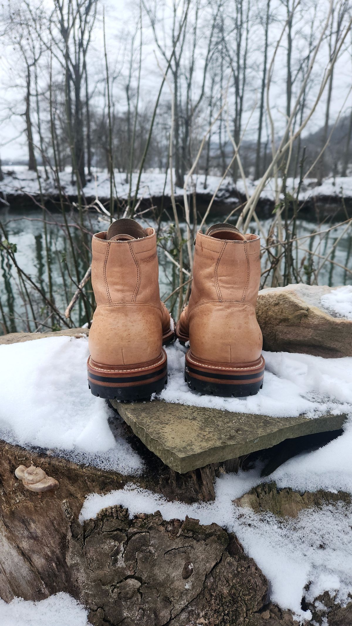 Photo by dizzle_6 on December 2, 2024 of the Grant Stone Ottawa Boot in Incas Natural Kangaroo.