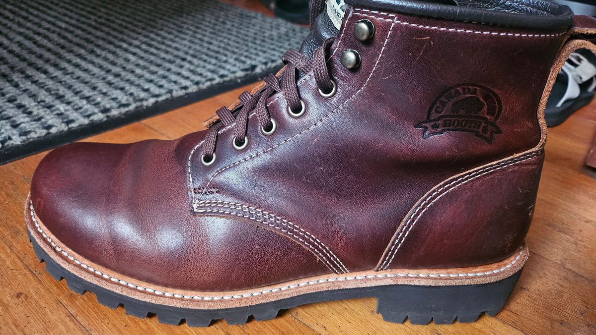 Photo by koffking on October 26, 2024 of the Canada West Boots WM. Moorby 2816 in Pecan Tumbled.