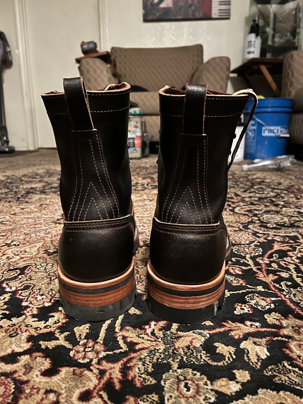 Photo by robmagr on October 1, 2025 of the Nicks x Rose Anvil ND1 in Horween Brown Waxed Flesh.