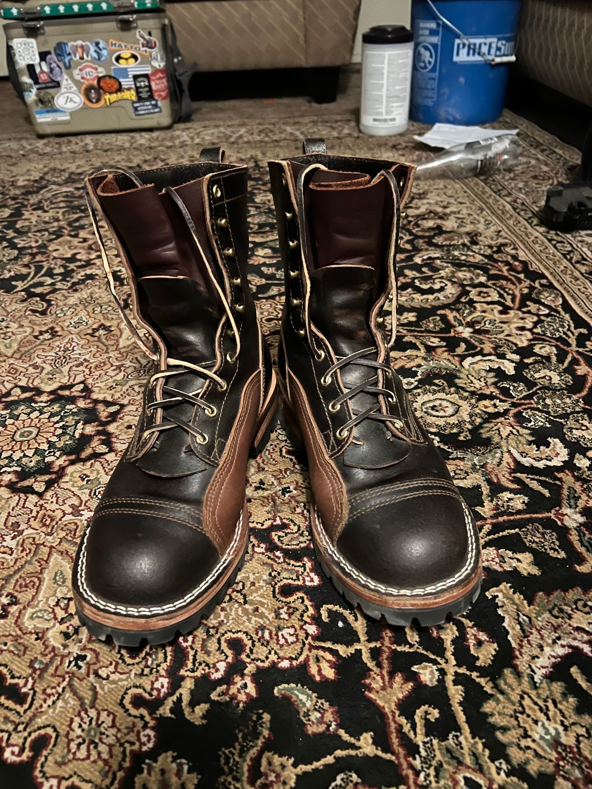 Photo by robmagr on October 1, 2025 of the Nicks x Rose Anvil ND1 in Horween Brown Waxed Flesh.