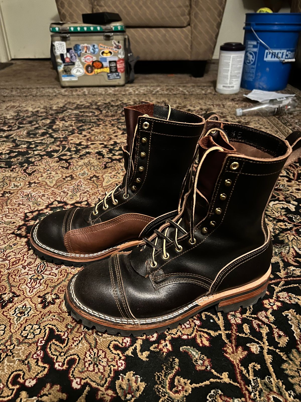 Photo by robmagr on October 1, 2025 of the Nicks x Rose Anvil ND1 in Horween Brown Waxed Flesh.