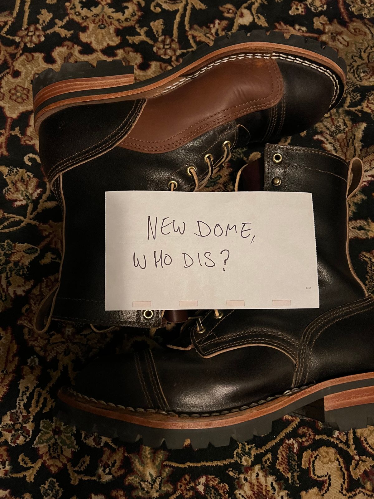 Photo by robmagr on October 1, 2025 of the Nicks x Rose Anvil ND1 in Horween Brown Waxed Flesh.