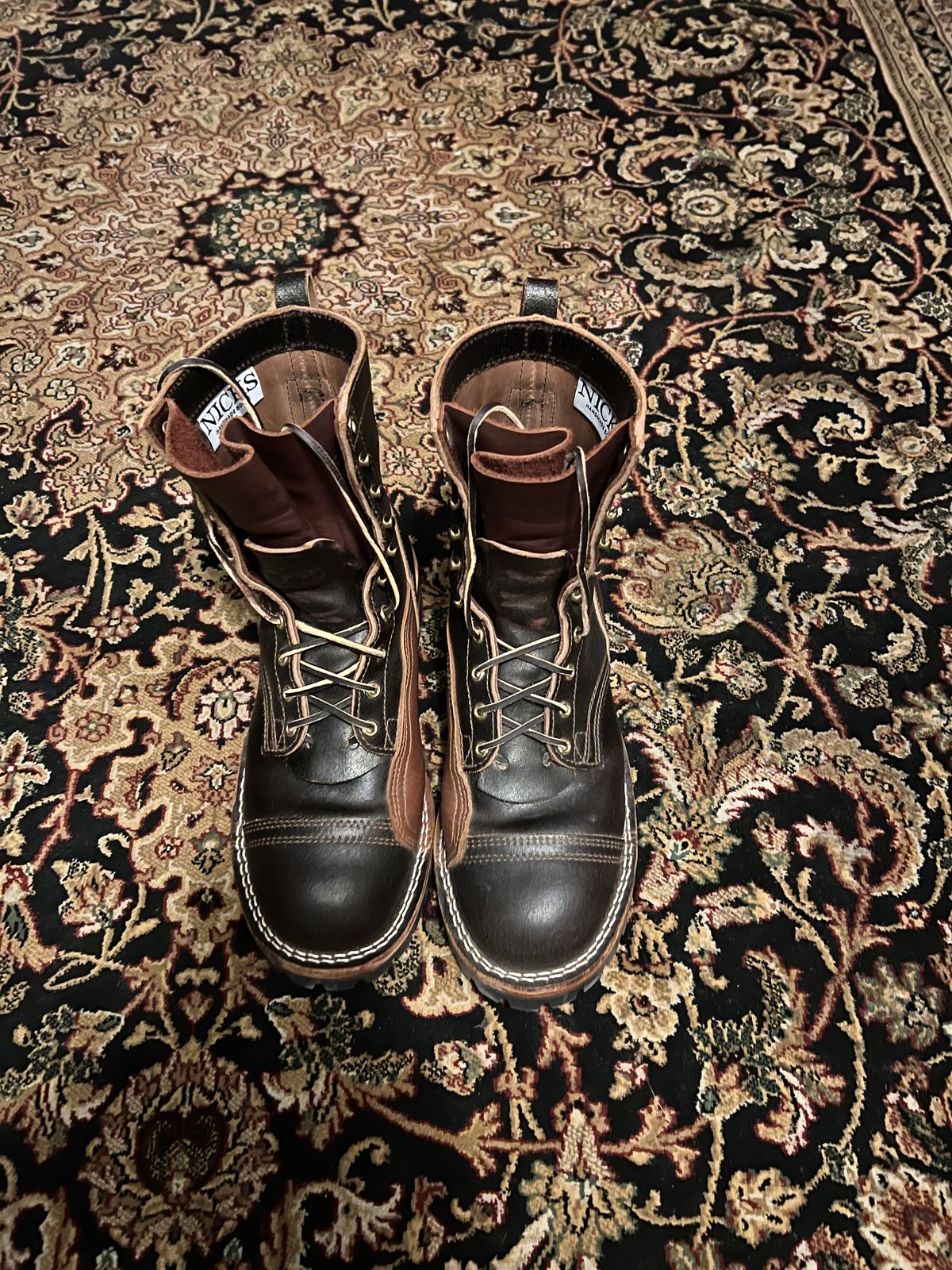 Photo by robmagr on October 1, 2025 of the Nicks x Rose Anvil ND1 in Horween Brown Waxed Flesh.