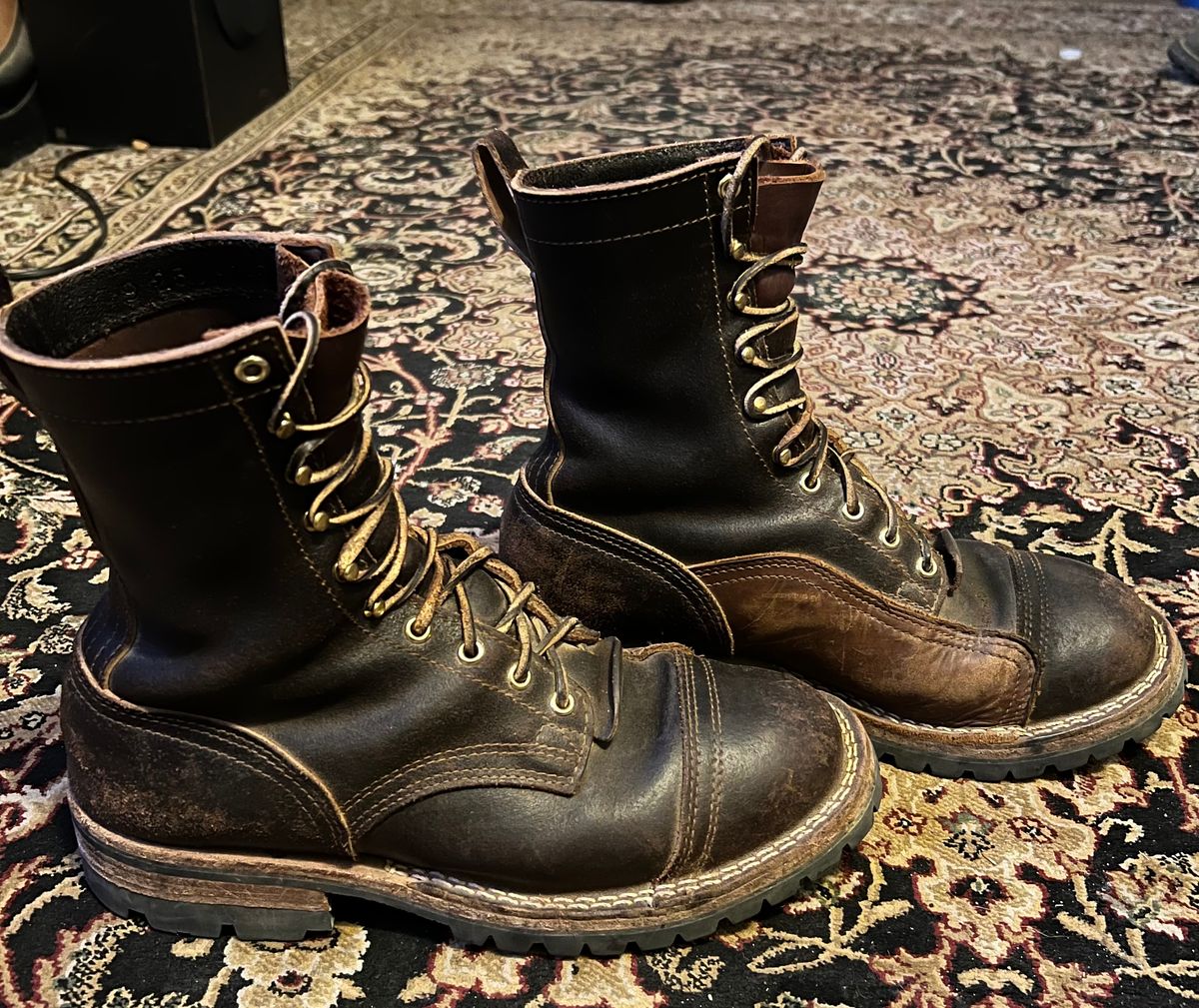 Photo by robmagr on November 6, 2025 of the Nicks x Rose Anvil ND1 in Horween Brown Waxed Flesh.