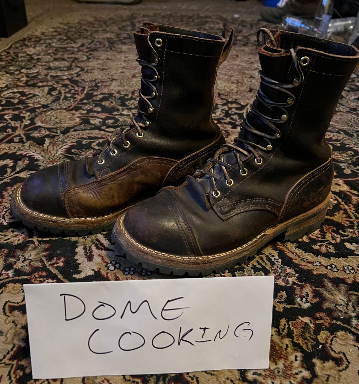 Photo by robmagr on November 6, 2025 of the Nicks x Rose Anvil ND1 in Horween Brown Waxed Flesh.