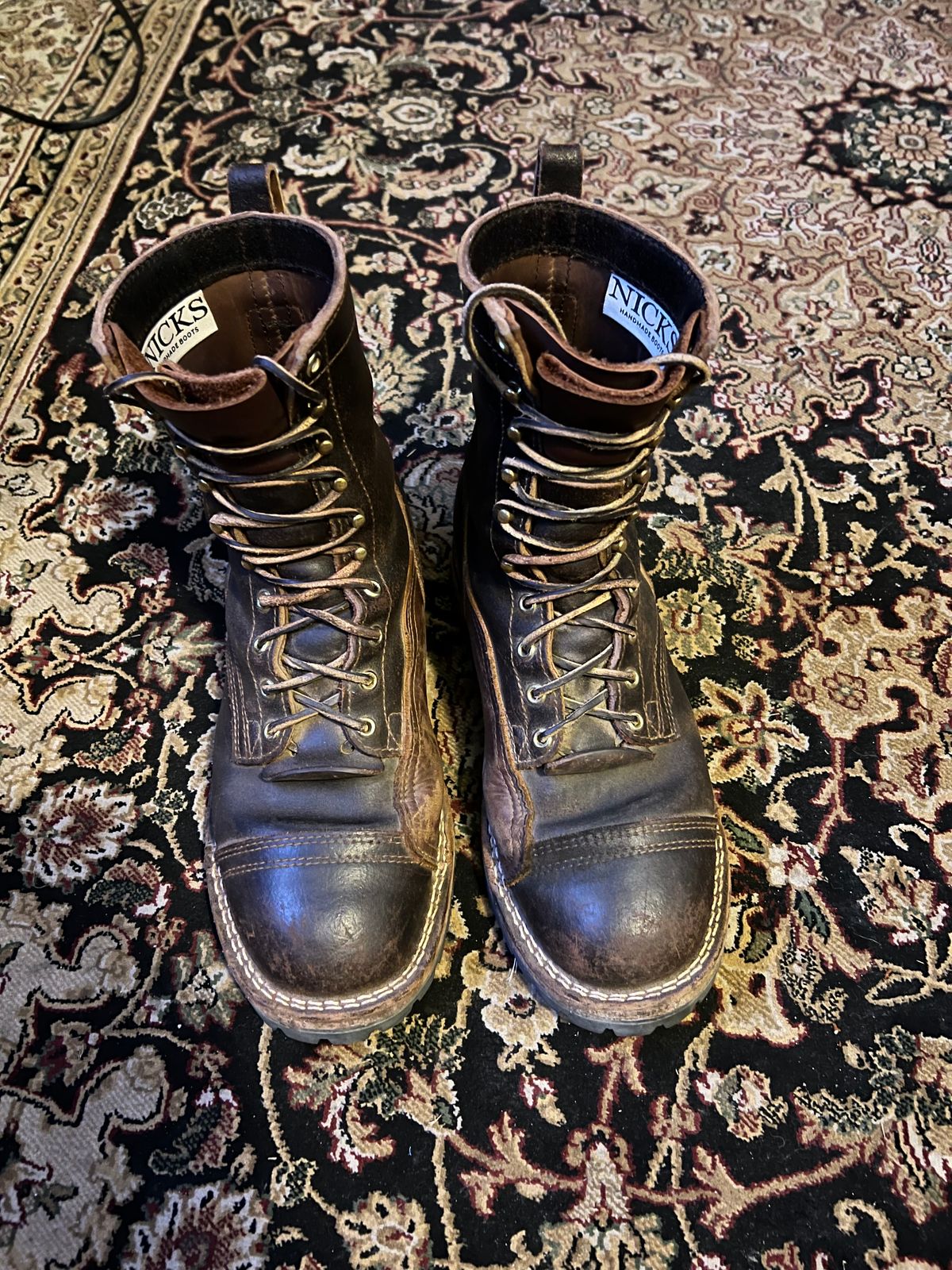 Photo by robmagr on November 6, 2025 of the Nicks x Rose Anvil ND1 in Horween Brown Waxed Flesh.