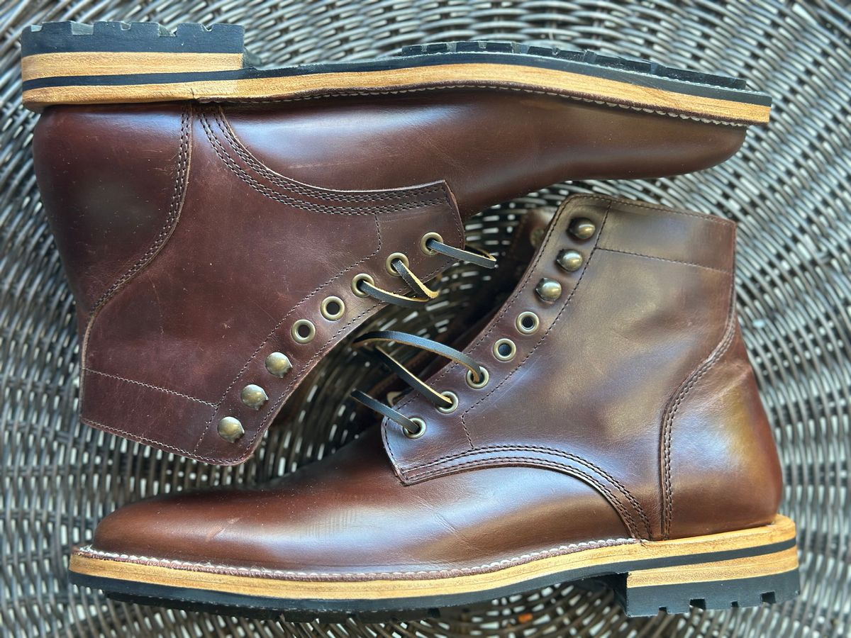 Photo by eric61 on October 5, 2025 of the Parkhurst The Allen in Tempesti Chestnut Veg Tan.