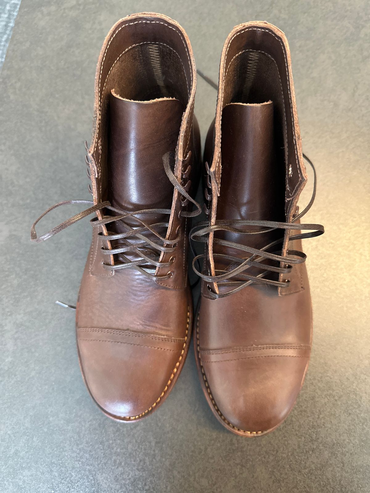 Photo by eric61 on March 11, 2025 of the Oak Street Bootmakers Trench Boot in Badalassi Carlo Castagno Minerva Liscio.
